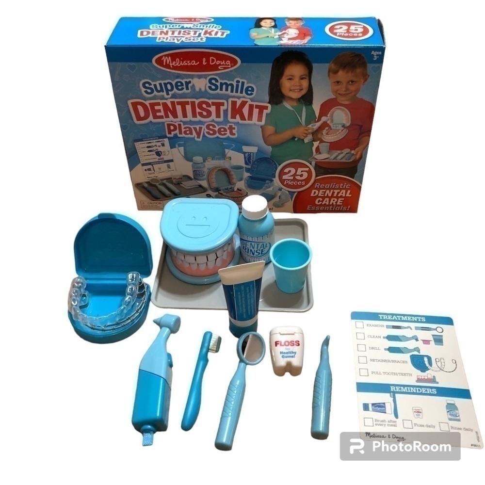Melissa & Doug Super Smile Dentist Kit Play Learning Set Toy